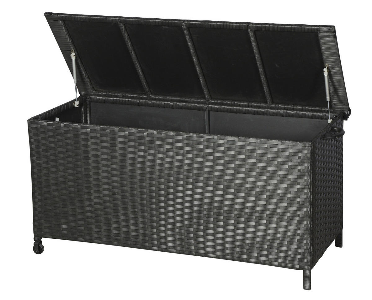 KISSENBOX Schwarz - Schwarz, Holzwerkstoff (133/63/54cm) - ebuy24