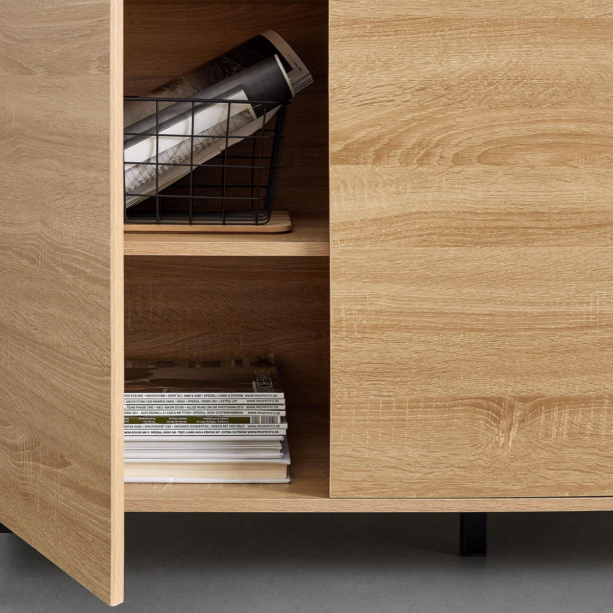 SIDEBOARD Lori Eichefarben MDF - Eichefarben, Metall (120/70/35cm)