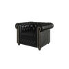 CHESTERFIELD-SESSEL Morin Schwarz vegan Leder - Schwarz/Braun, Holz/Textil (94/72/86cm) - S-Style Möbel