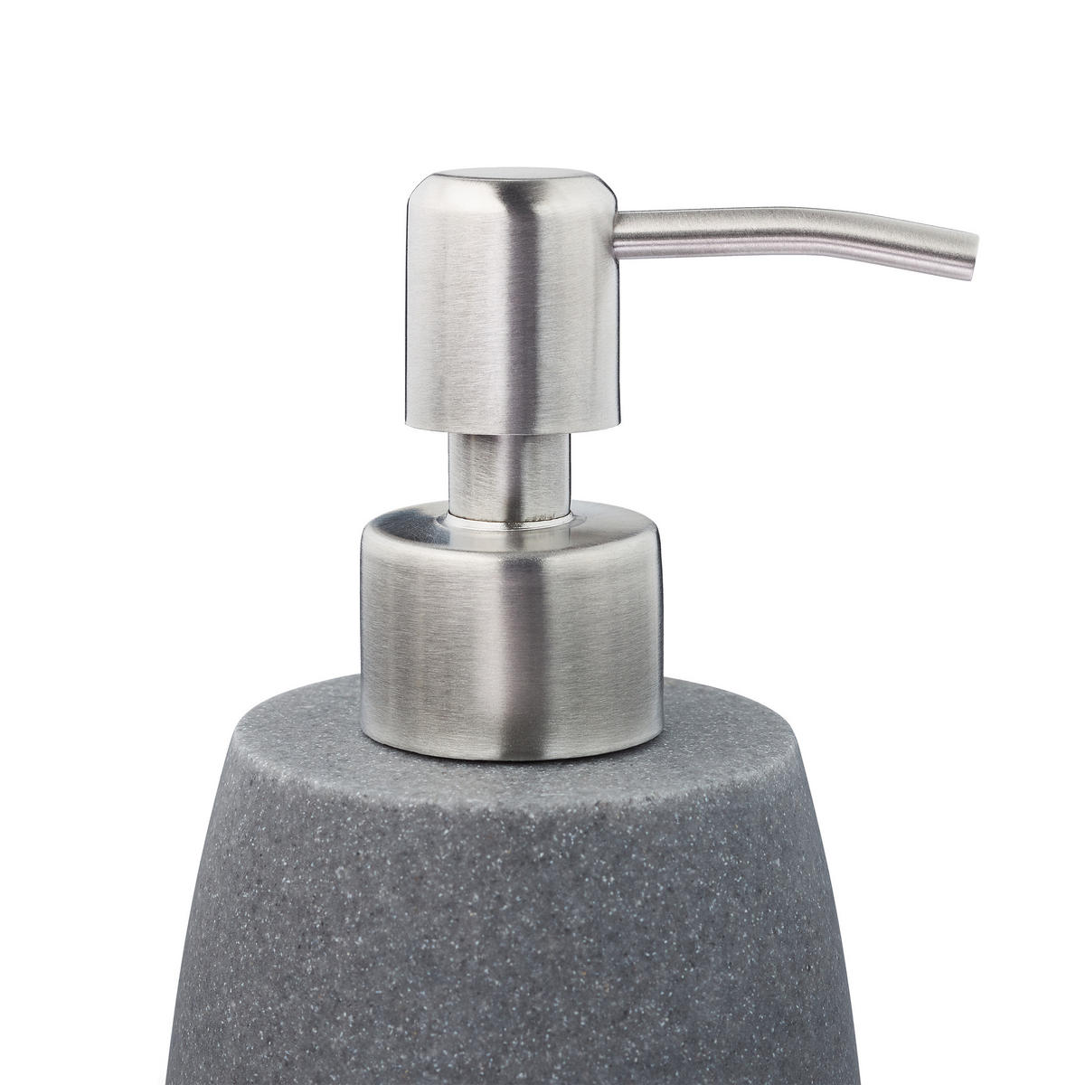 SEIFENSPENDER - Grau, Kunststoff/Metall (7.5/18/9cm) - Relaxdays