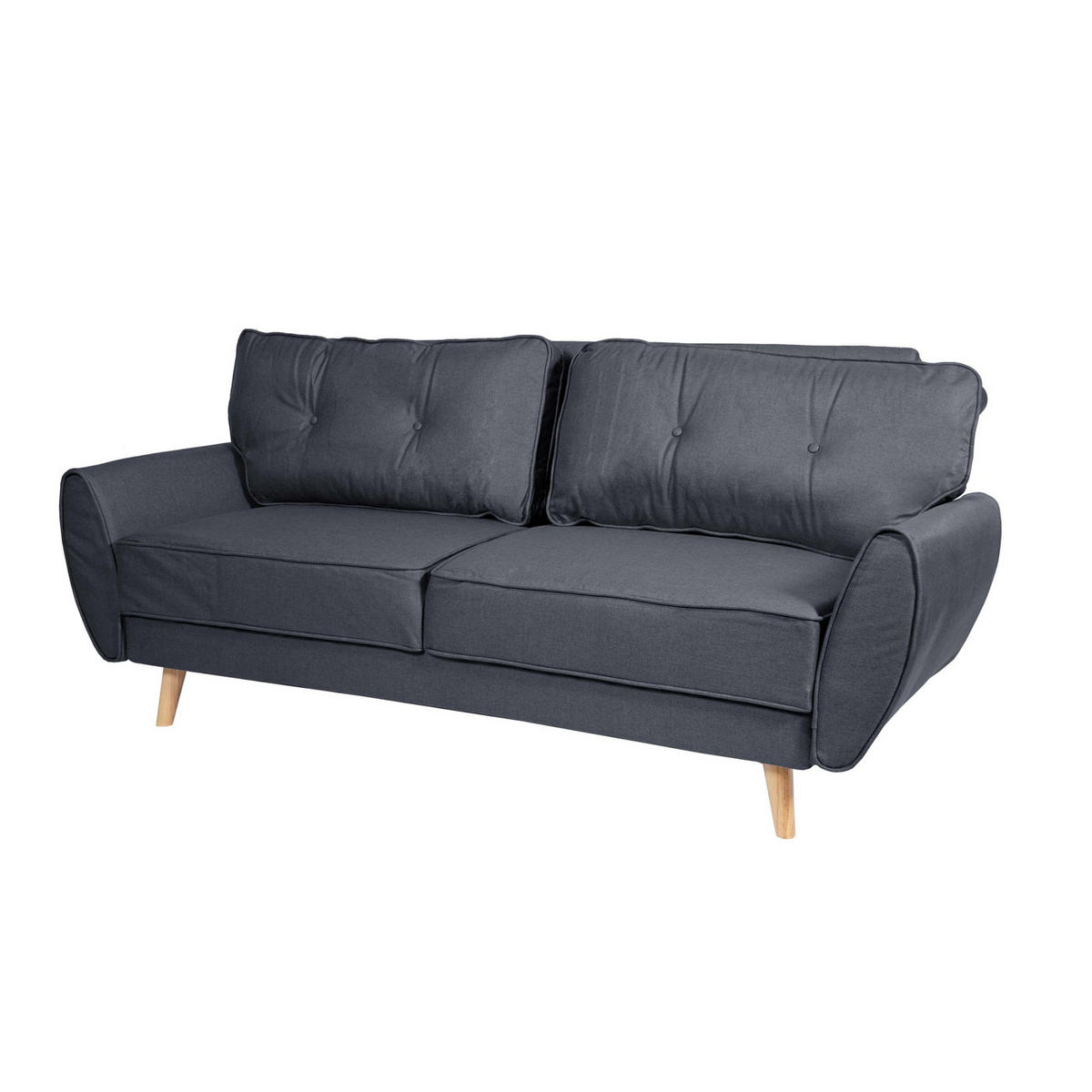 3ER-SOFA Anthrazit - Anthrazit, Textil (203/94/116cm) - MCW