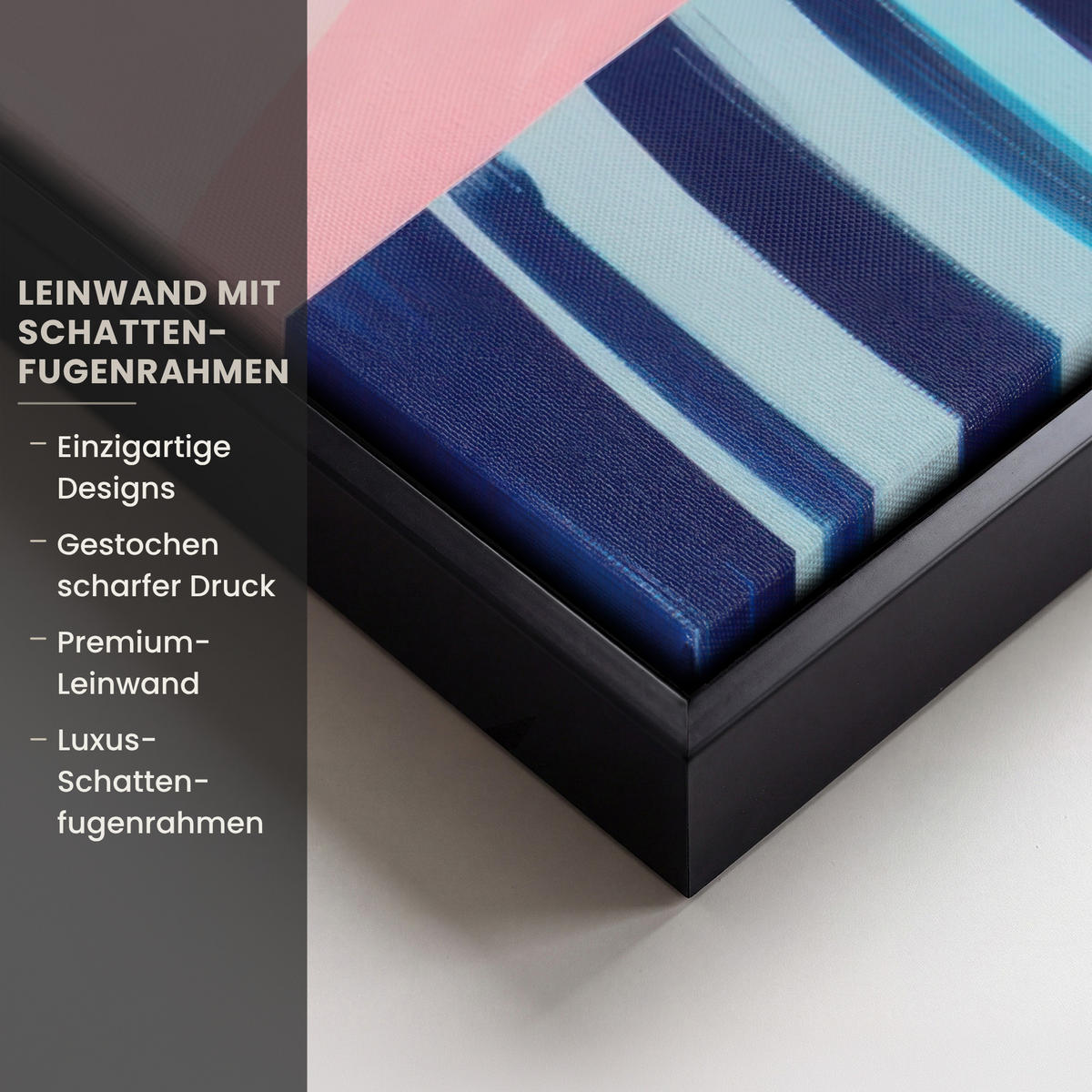 LEINWAND Bilder mit Rahmen - Obst - Abstrakter Hintergrund - Rosa - 60x40 - Pink, Textil (60/40cm) - MuchoWow