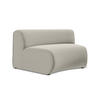 SOFAELEMENT Samt Stoff Creme - Perlmutt/Creme, Kunststoff/Textil (147/70/89cm) - Makamii