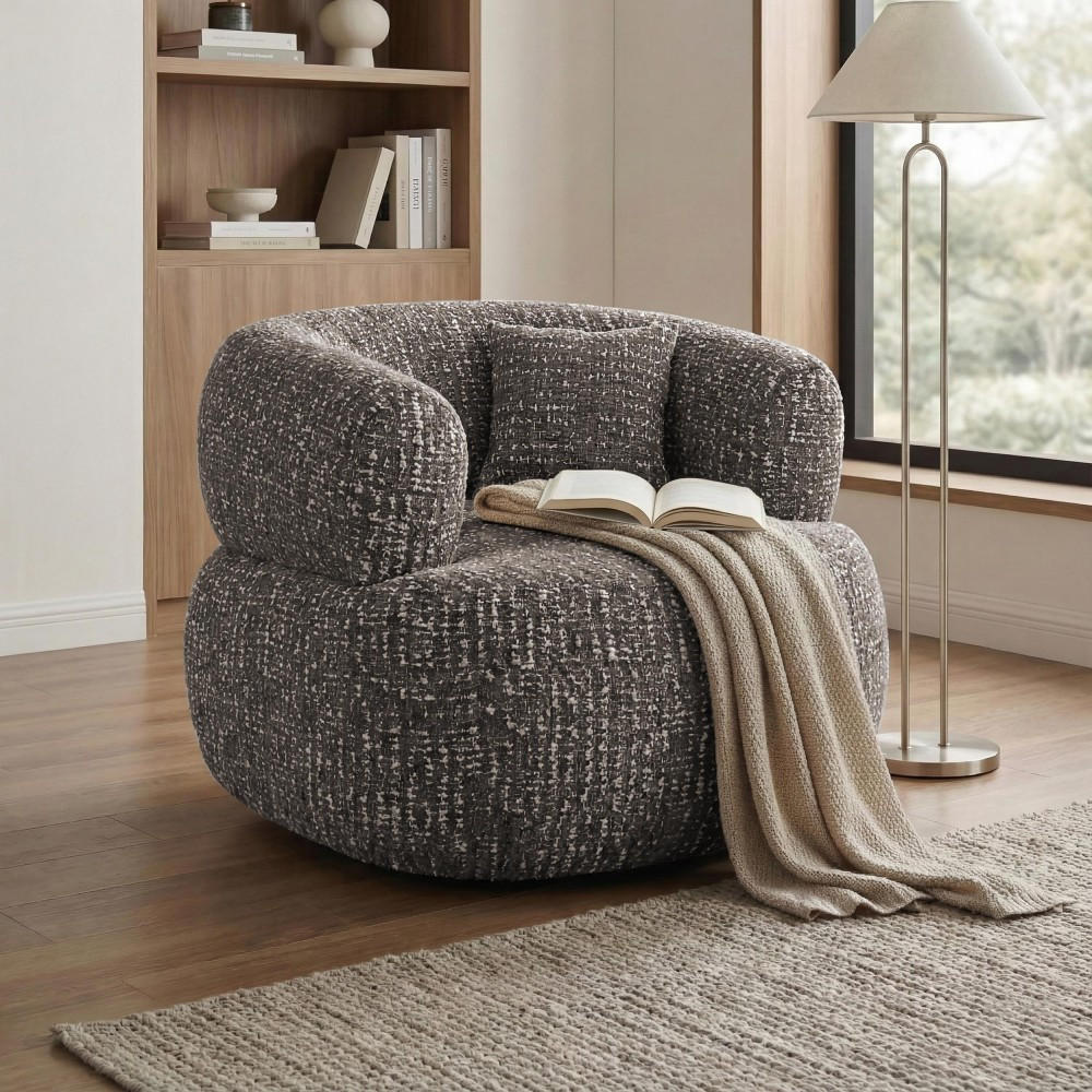 Thumbnail - Beautysofa Sessel, Braun, Textil, 95x75x97 cm, Wohnzimmer, Sessel, Polstersessel