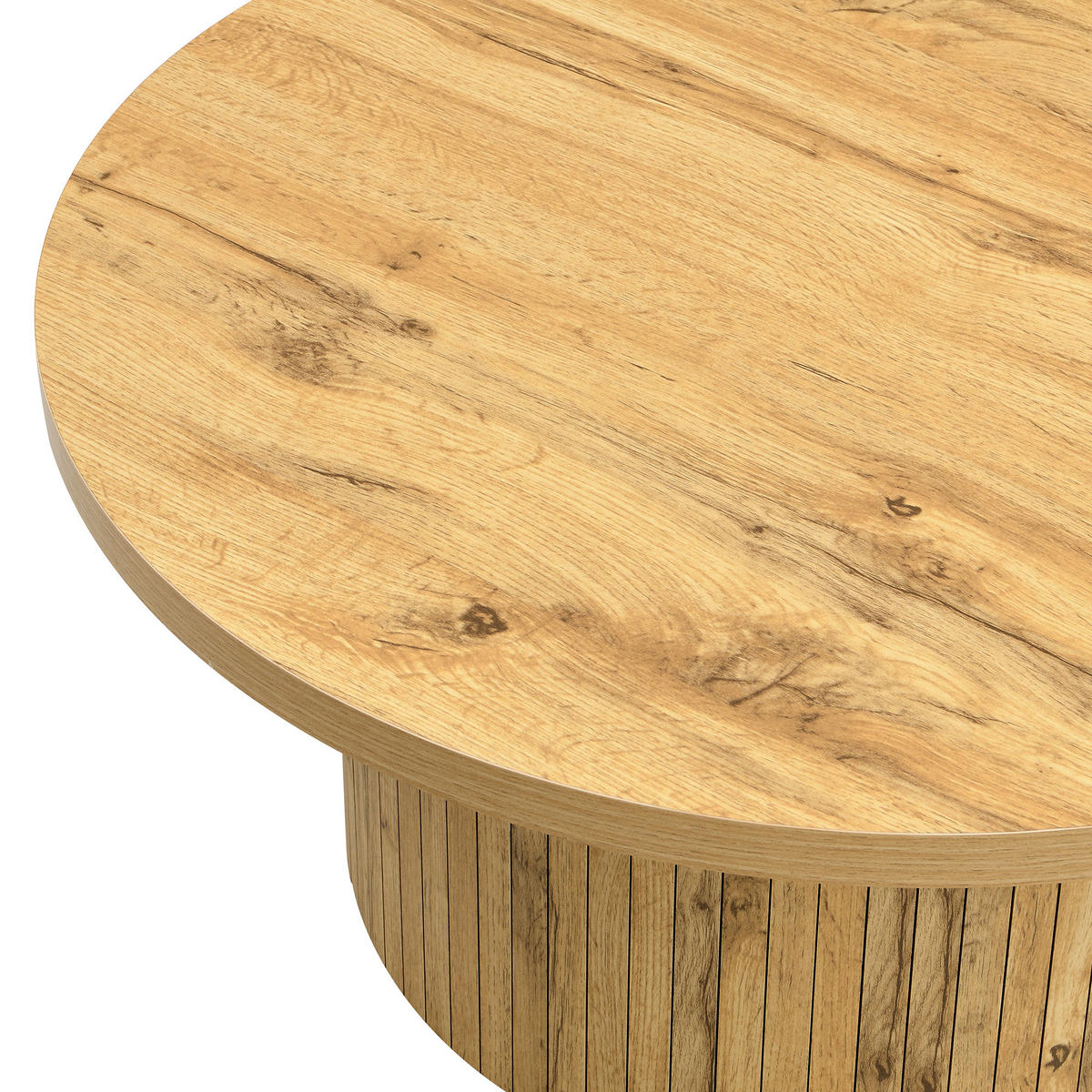 COUCHTISCH DE-015 2er-Set Rund Eichefarben - Eichefarben, Holzwerkstoff (125/50/50.5cm) - ComfortXL