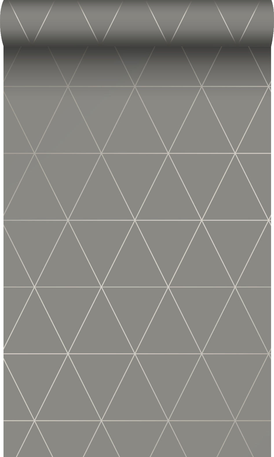 TAPETE grafische Dreiecke 53 cm x 10.05 m - Grau, Papier (53/1000cm) - Origin Wallcoverings