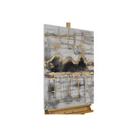 ACRYLBILD HANDGEMALT 60/90 cm - Schwarz/Grau, Holz/Textil (60/90cm) - KUNSTLOFT