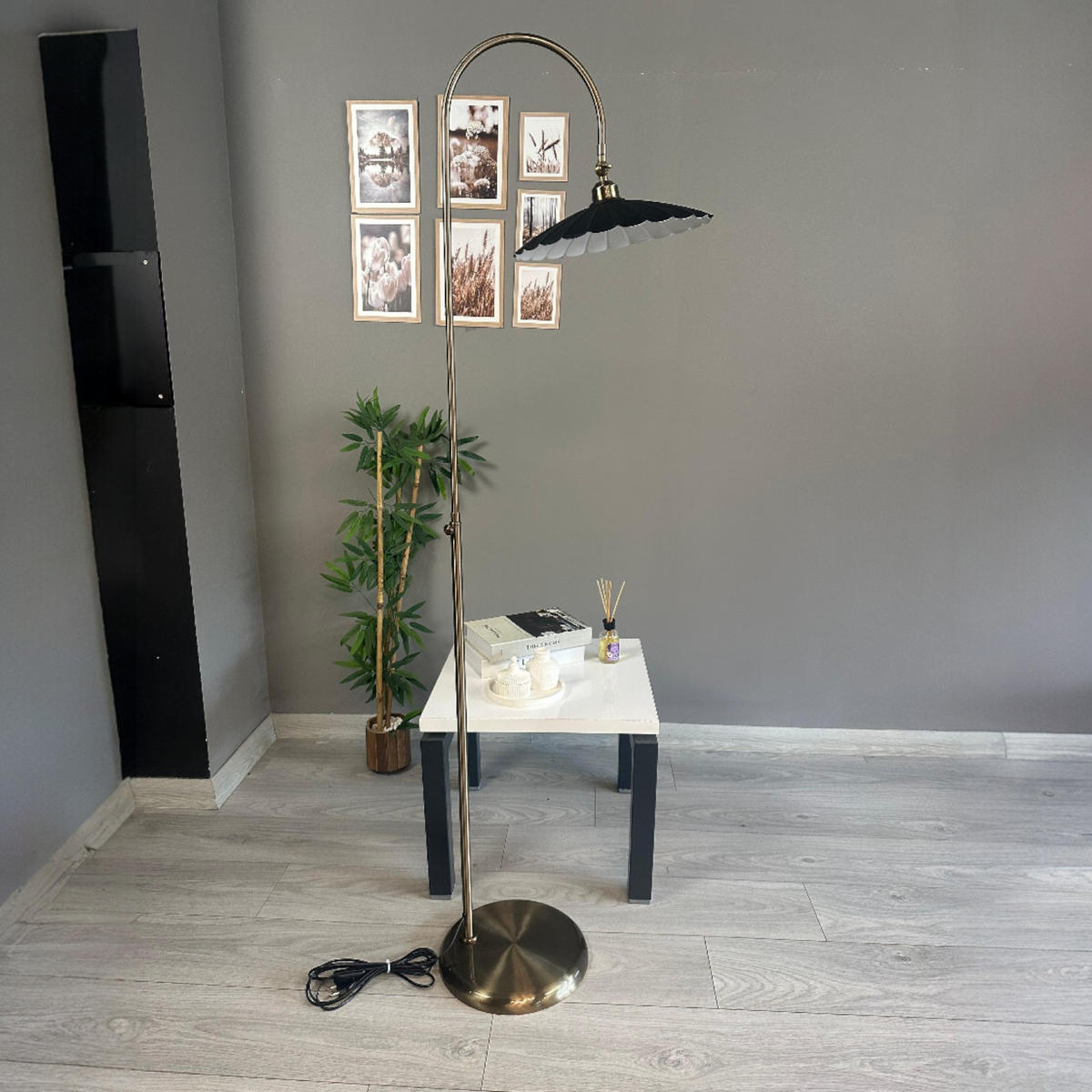 STEHLAMPE Axelor 170 Cm - Schwarz, Metall (30/30/170cm) - Bamyum