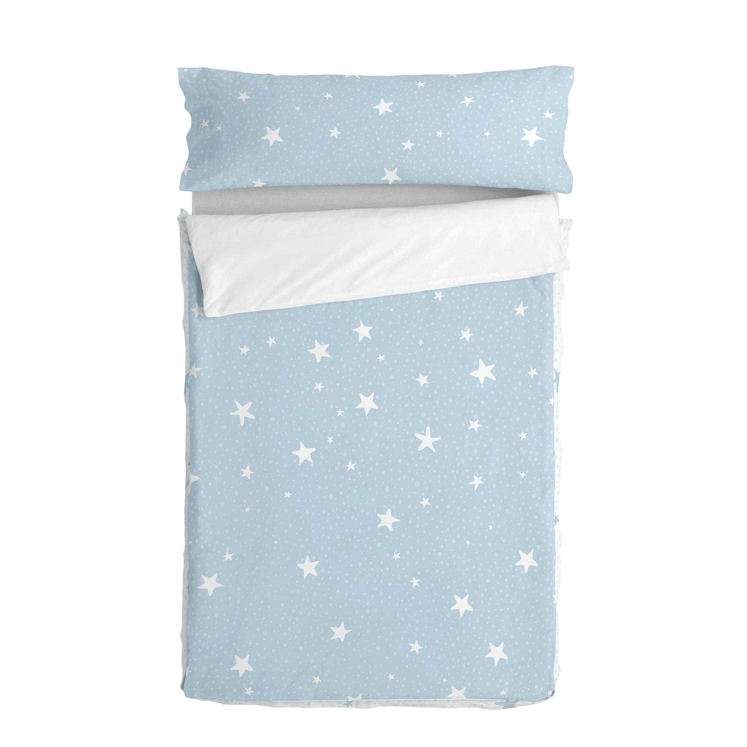 NORDIC-SACK little star 105x200 cm ohne füllung blau - Blau, Textil (105/200cm) - Happy Friday