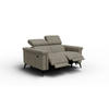 RELAXSOFA NORDEL 2-Sitzer, dunkles beige - Beige/Schwarz, Holz/Textil (150/80/105cm) - Courtois Laville