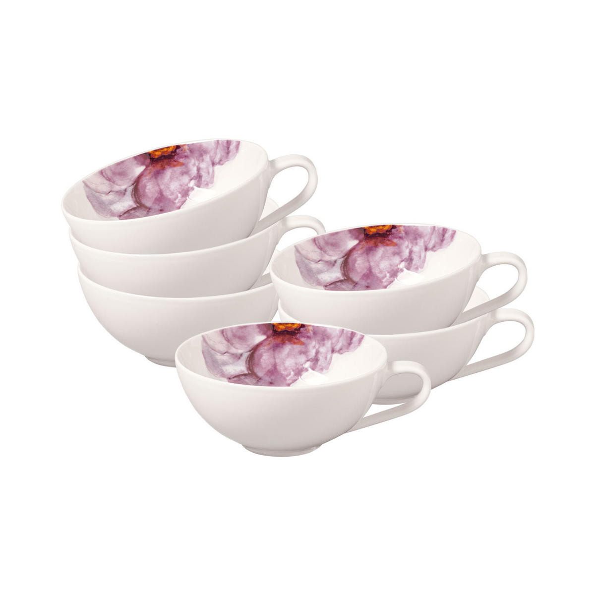 TEEOBERTASSEN Rose Garden bunt 110 ml 6er Set - Multicolor, Keramik (0.11L) - Villeroy & Boch