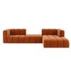ECKSOFA L-Form Grand L 319 cm, Veloursstoff Salvador, Braun, Rechts - Braun, Holz (319/179cm) - Kaiser Möbel
