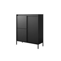 HIGHBOARD Schwarz Senso 103/123 cm - Schwarz, Holzwerkstoff (103/123/39cm) - Bettso