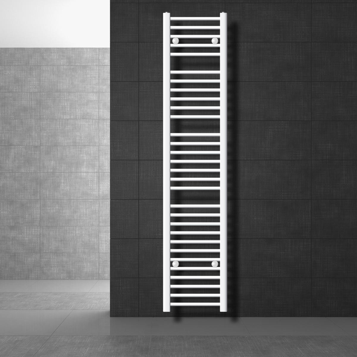 BADHEIZKÖRPER elektrisch Sahara 300x1800 mm Weiß gerade mit Heizstab 1200W Digital - Weiß, Metall (30/180/3cm) - LuxeBath