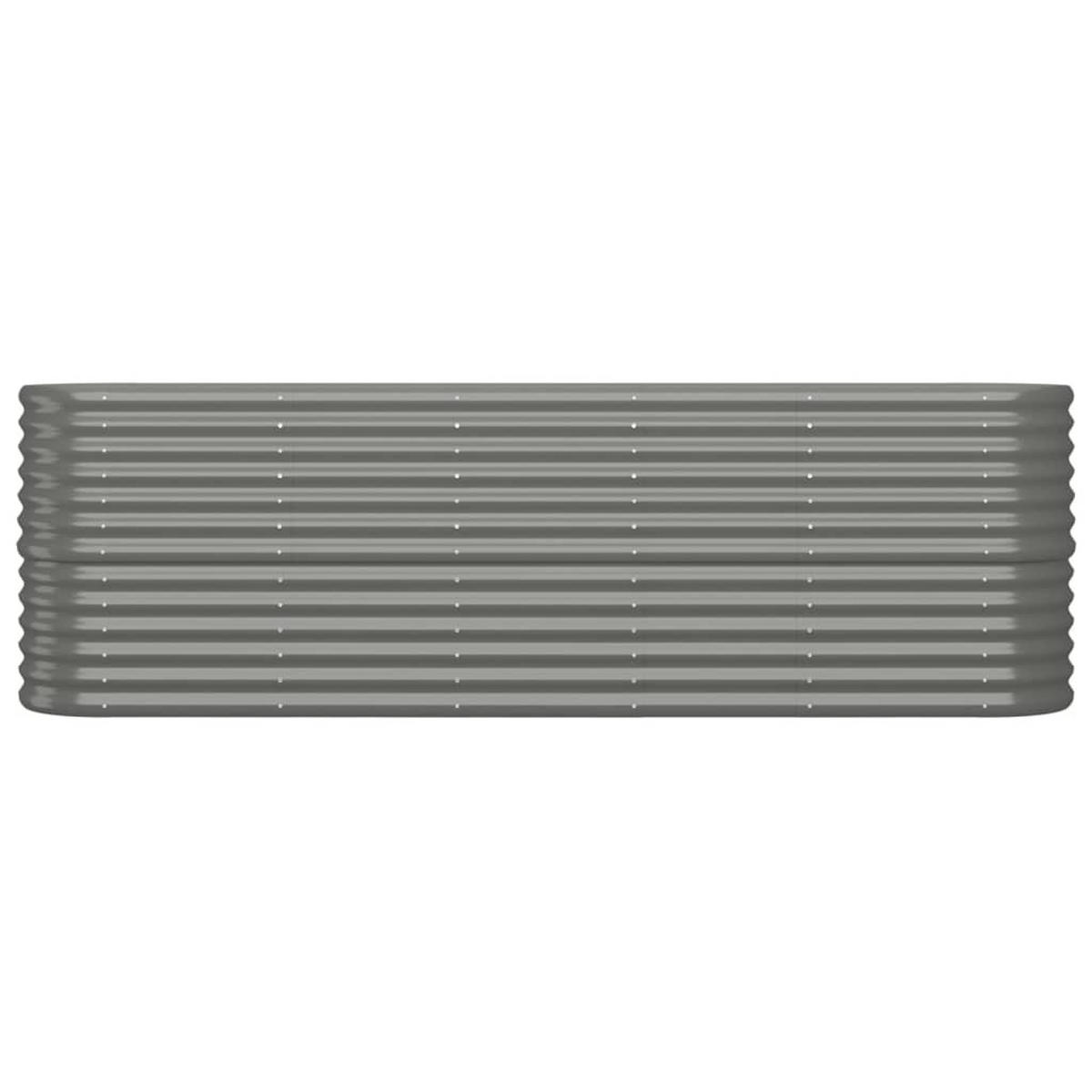HOCHBEET Verzinkter Stahl 224/40/68 Cm Grau - Grau, Metall (224/68/40cm) - vidaXL