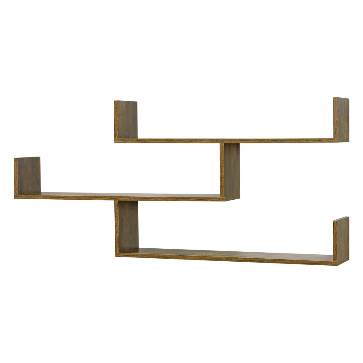 WANDREGAL Grimstad - Dunkelbraun, Holzwerkstoff (119/55/18cm) - [en.casa]