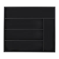 BESTECKKASTEN - Schwarz, Holz/Holzwerkstoff (34/5/30cm) - Relaxdays