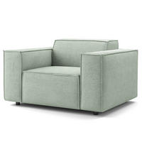 SESSEL - Schwarz/Mintgrün, Kunststoff/Textil (120/70/96cm) - home24