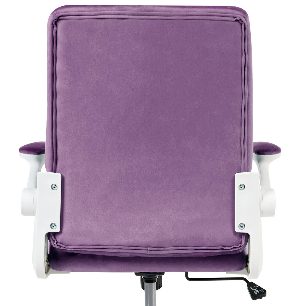 BÜROSTUHL Samtstoff Violett Dandy - Violett/Weiß, Kunststoff/Textil (58/95/58cm) - Beliani