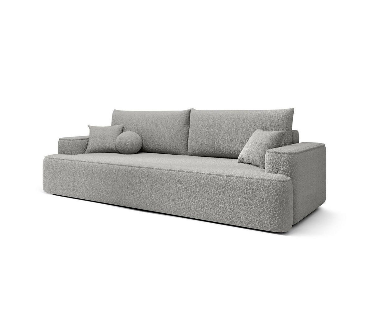 SOFA mit Schlaffunktion FIGO Quelle 83 - Grau, Textil (250/75/150cm) - Bedante