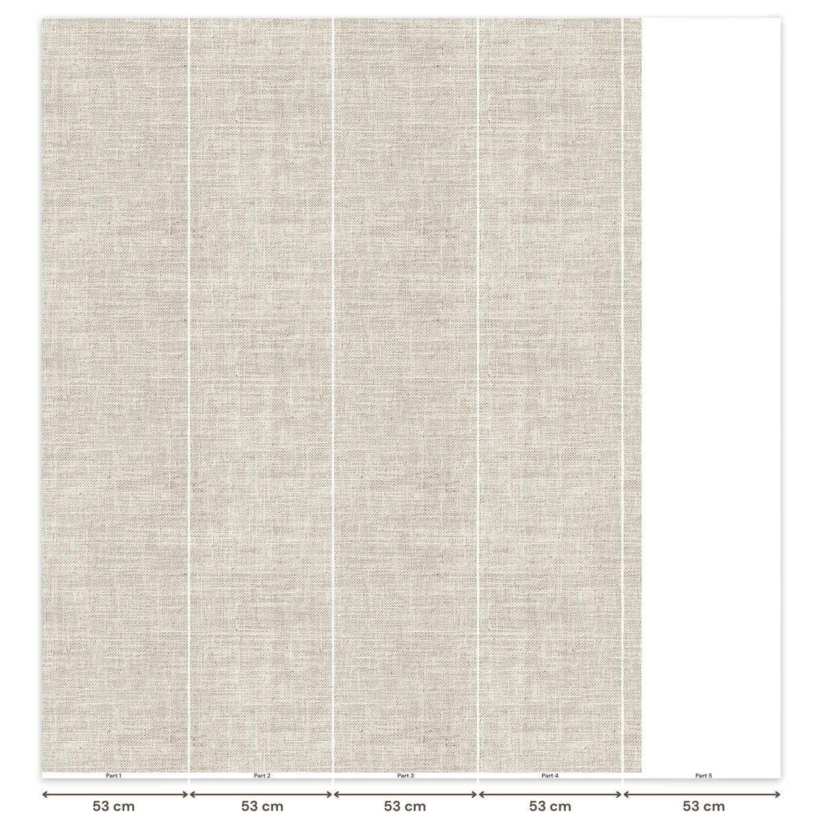 TAPETE - Leinen - Textur - Beige - 220x280 cm - Creme, Papier (220/280cm) - OnlyWow