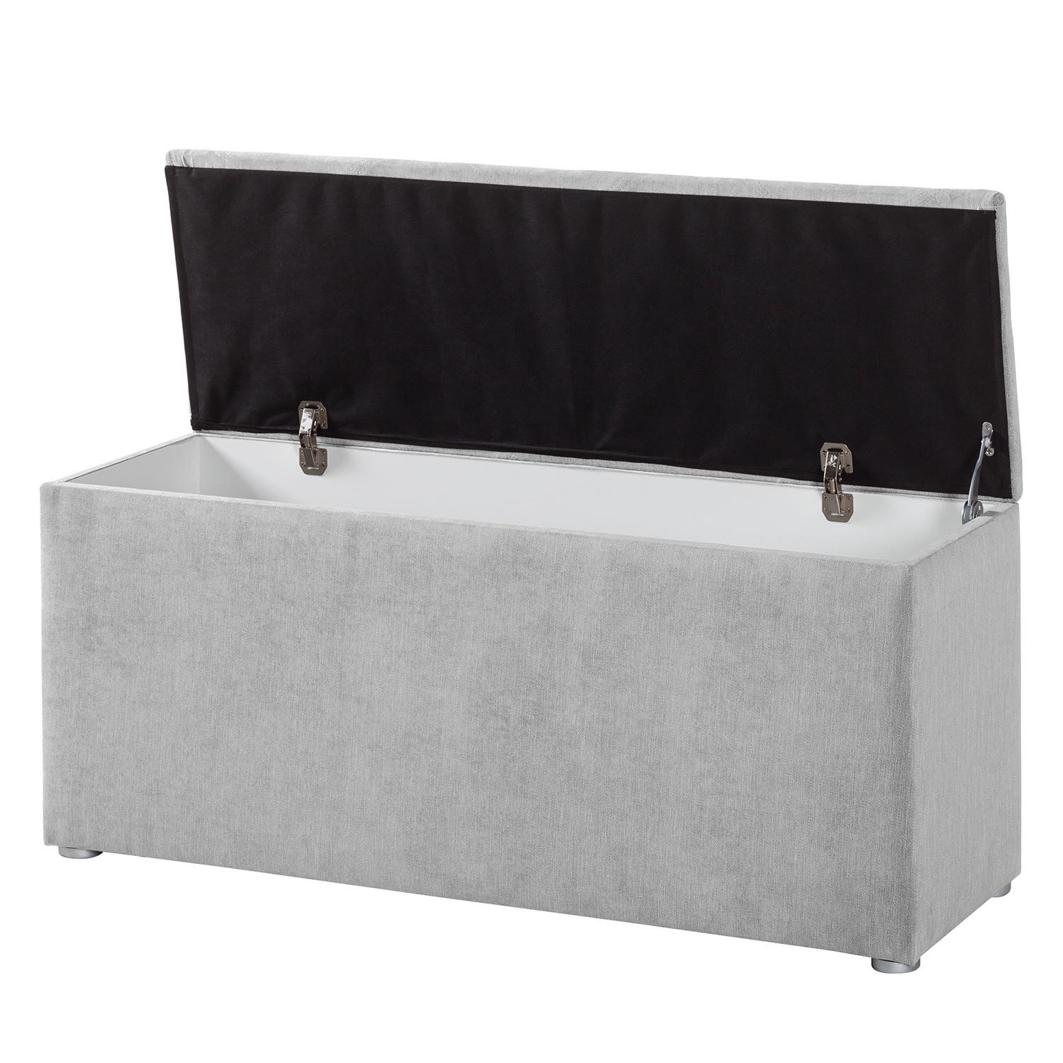 BETTTRUHE - Hellgrau, Textil (120/55/40cm) - home24