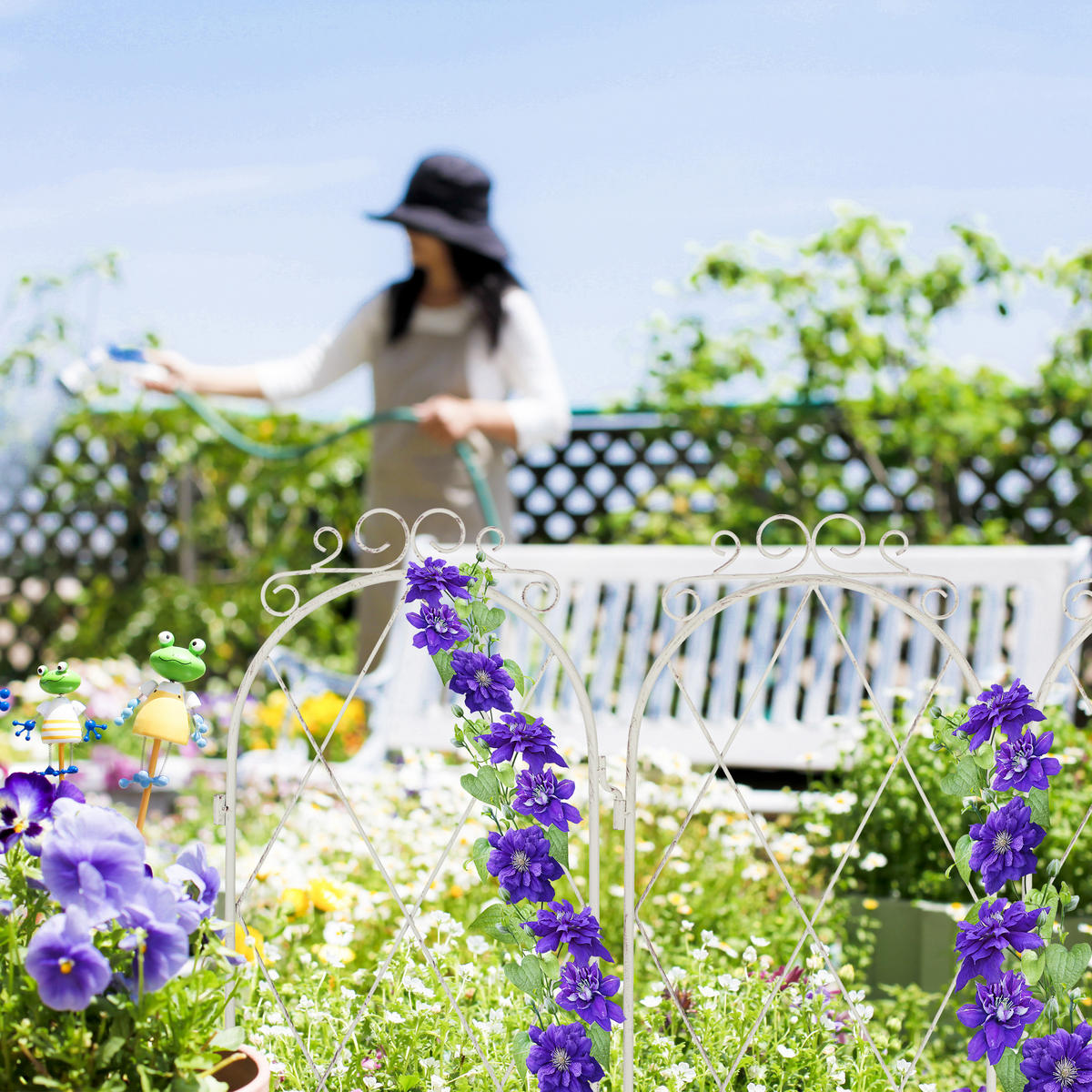 3XRANKGITTER - Weiß, Metall (27.5/92/1cm) - Relaxdays