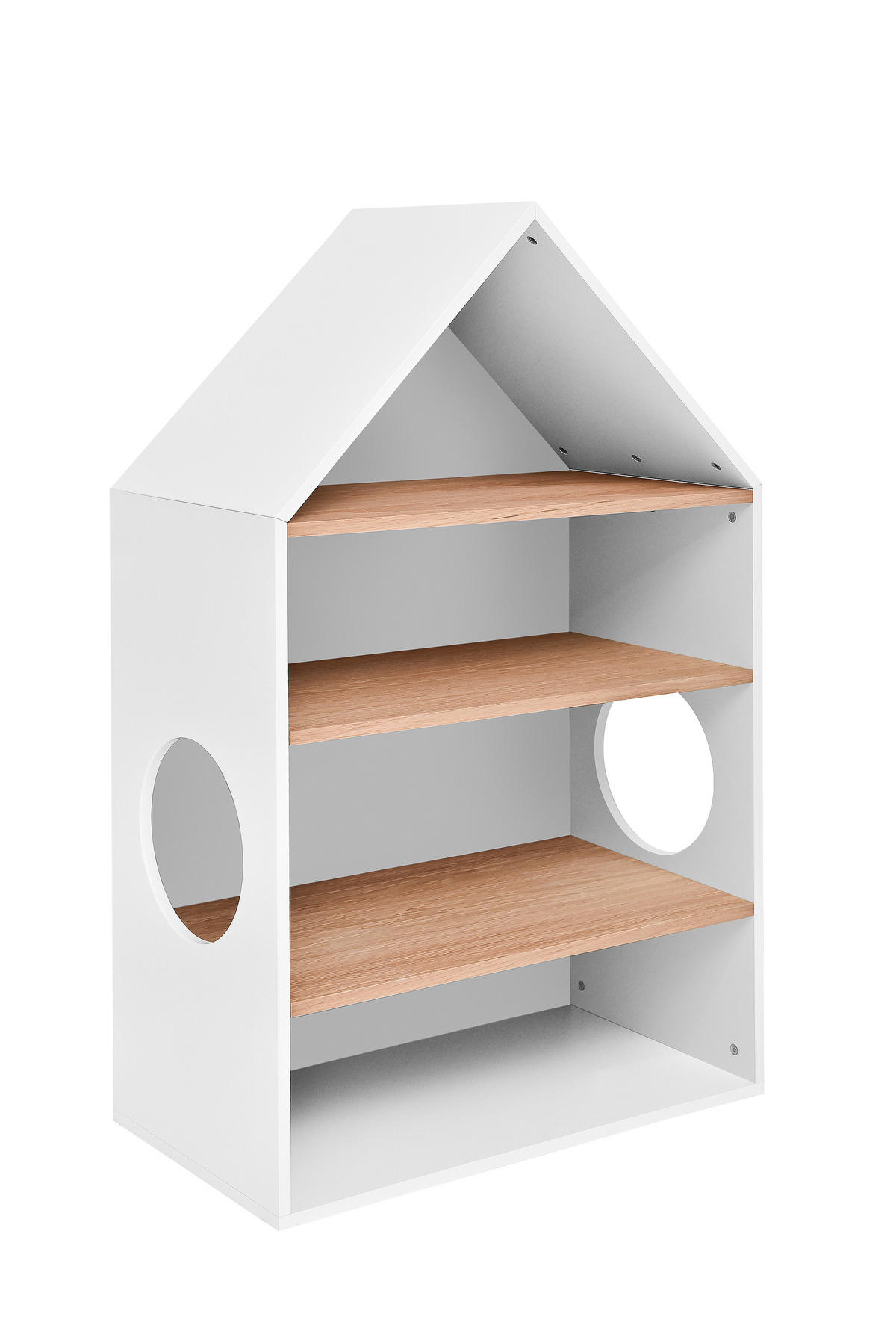 KINDERREGAL Nomi - Weiß, Holzwerkstoff (74/120/40cm) - RAUMHIRSCH FURNITURE
