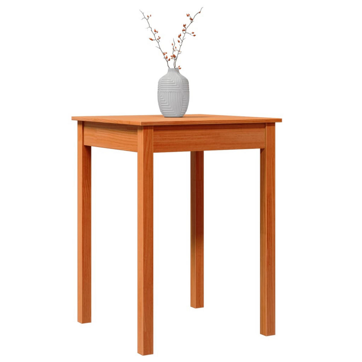 ESSTISCH Wachsbraun 55/55/75 Cm Massivholz Kiefer - Braun, Holz (55/55/75cm) - vidaXL