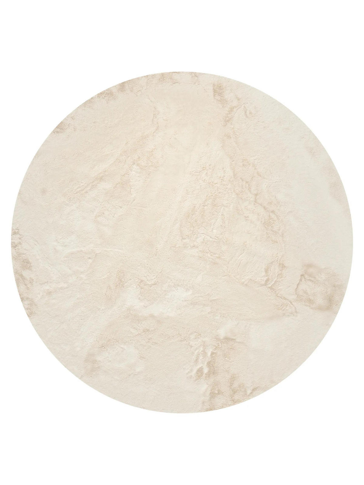UMĚLÉ kožíškové koberce Dave Krémová ø 180 cm kulatý - krémová, textil/umělá hmota (180/180cm) - benuta Nest