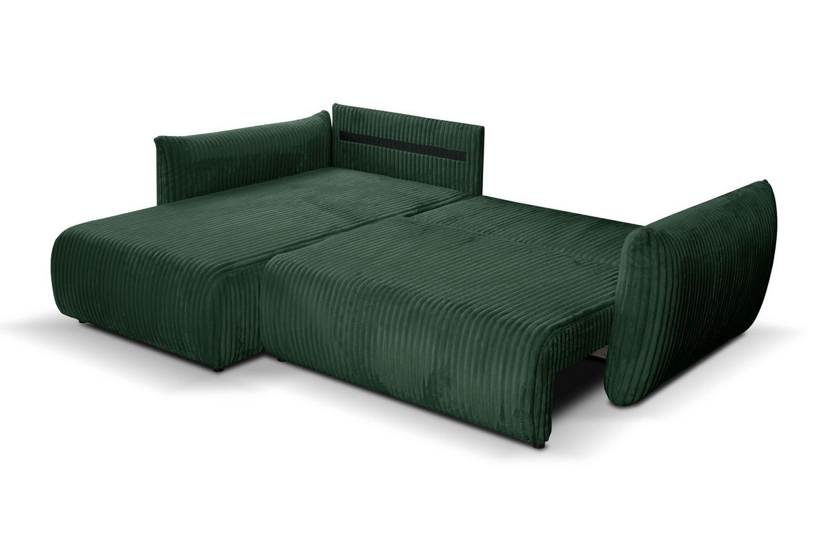 ECKSOFA HALLORA - Grün (Tilia 39) - Grün, Holzwerkstoff (257/177cm) - Möblo