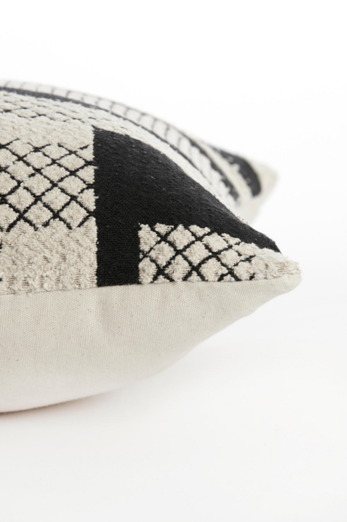 DEKOKISSEN Cesena Schwarz 45/45/10 cm - Schwarz, Textil (45/45cm) - Light & Living