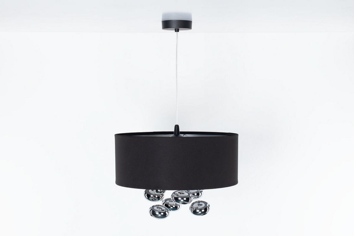 HÄNGELEUCHTE Schwarz 40/96 cm - Silberfarben/Schwarz, Kunststoff (40/1/96cm) - ONZENO