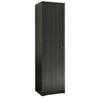 MEHRZWECKSCHRANK grün Landhaus 50 cm, Stauraumschrank mit 5 Fächern - Chromfarben/Schwarz, Holzwerkstoff/Kunststoff (50/197/43cm) - Furn.Design