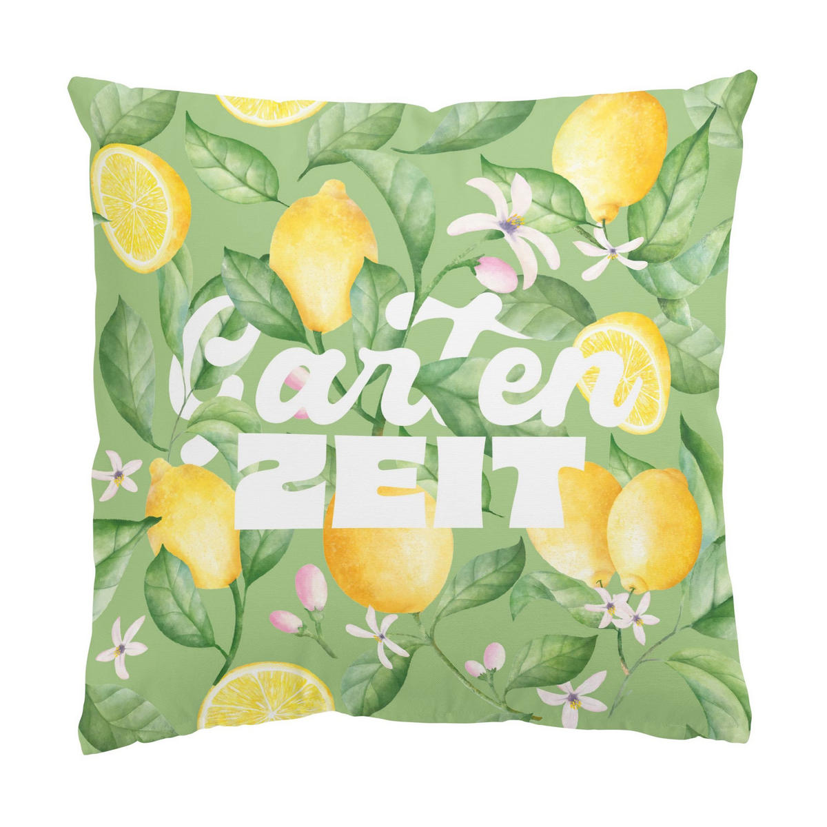 DEKOKISSEN 2er-Set Mein Garten Duo II 50/50 cm - Gelb, Textil (50/50cm) - Bilderwelten