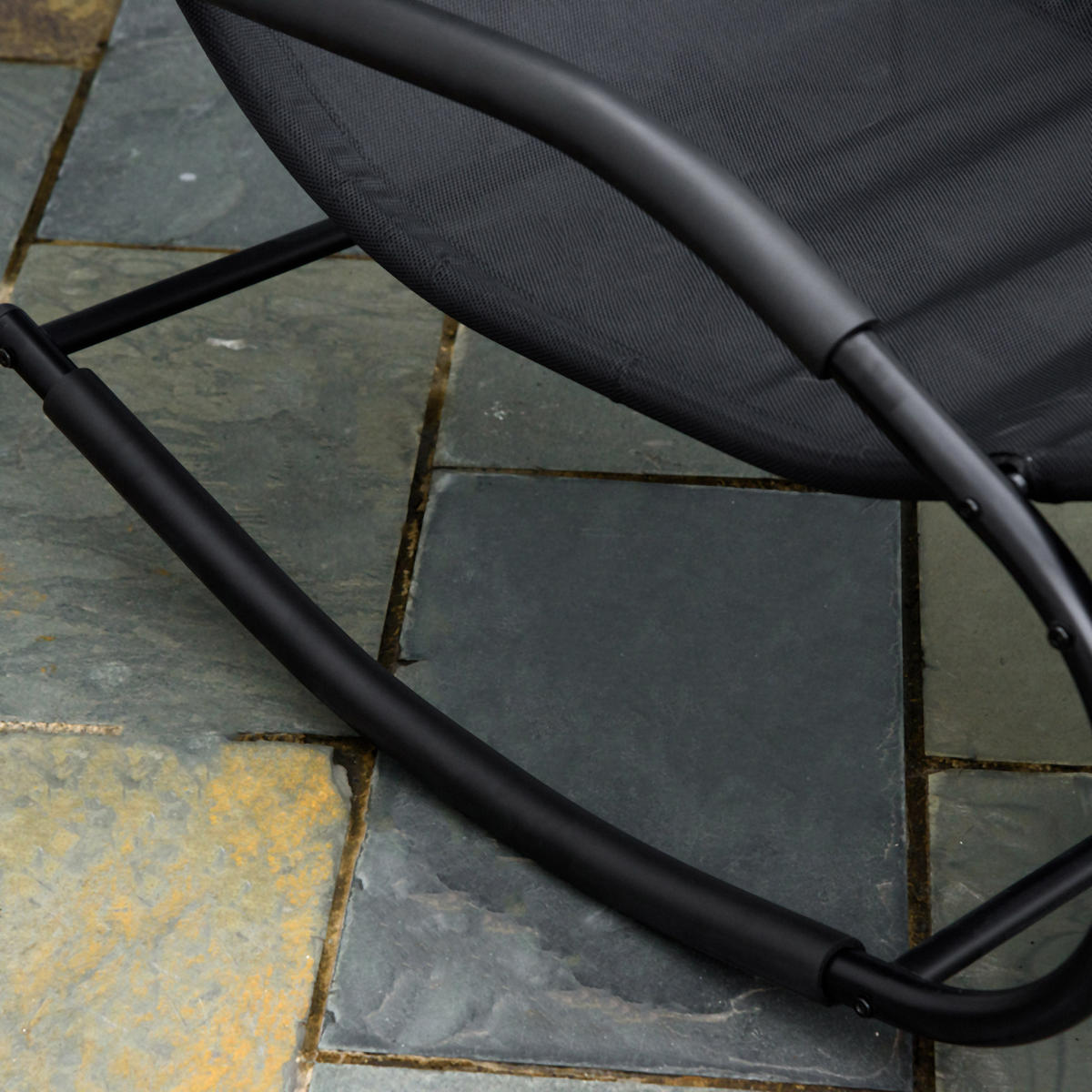 GARTENSCHAUKELSTUHL DE-15237 Schwarz - Schwarz, Metall (160/88/63cm) - ComfortXL