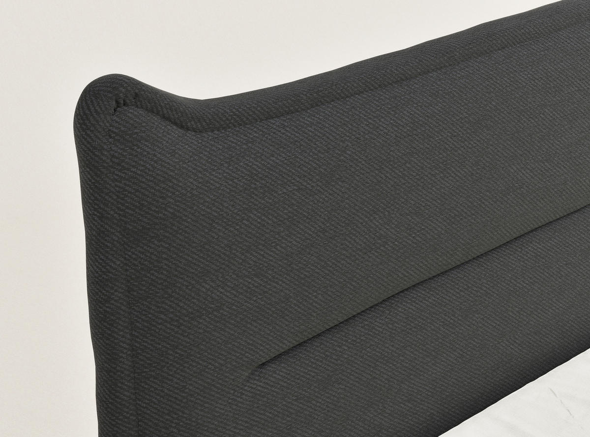 BOXSPRINGBETT Pelino 140/200 cm, in Schwarz, Bettkasten, Matratze, Topper - Schwarz, Holz/Holzwerkstoff (140/200cm) - Maison de Reve