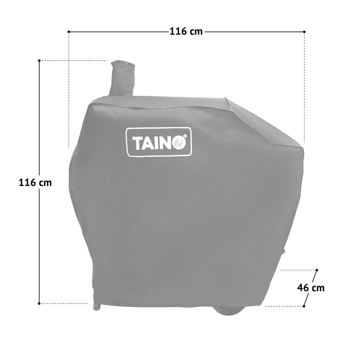 GRILLABDECKHAUBE KAMAYO - Schwarz, Textil (116/116/46cm) - TAINO