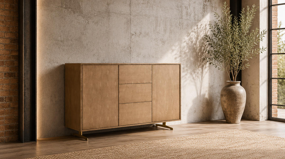 SIDEBOARD GALA Gold Holz - Goldfarben, Holz/Holzwerkstoff (140/85/40cm) - KAWOLA