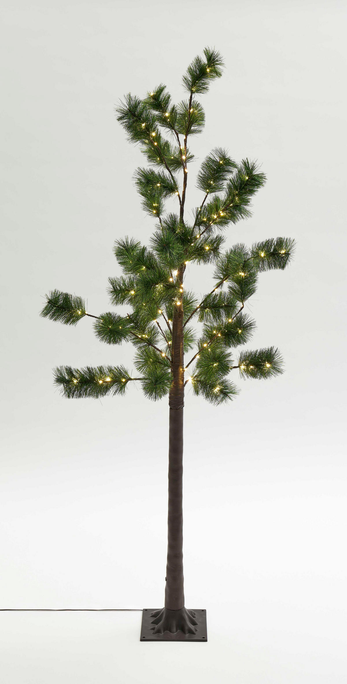 LED-TANNENBAUM - 150 cm hoch mit 240 warmweißen LEDs und Timer-Funktion für stimmungsvolle Winterdeko - Braun, Kunststoff (17/17/150cm) - Northpoint