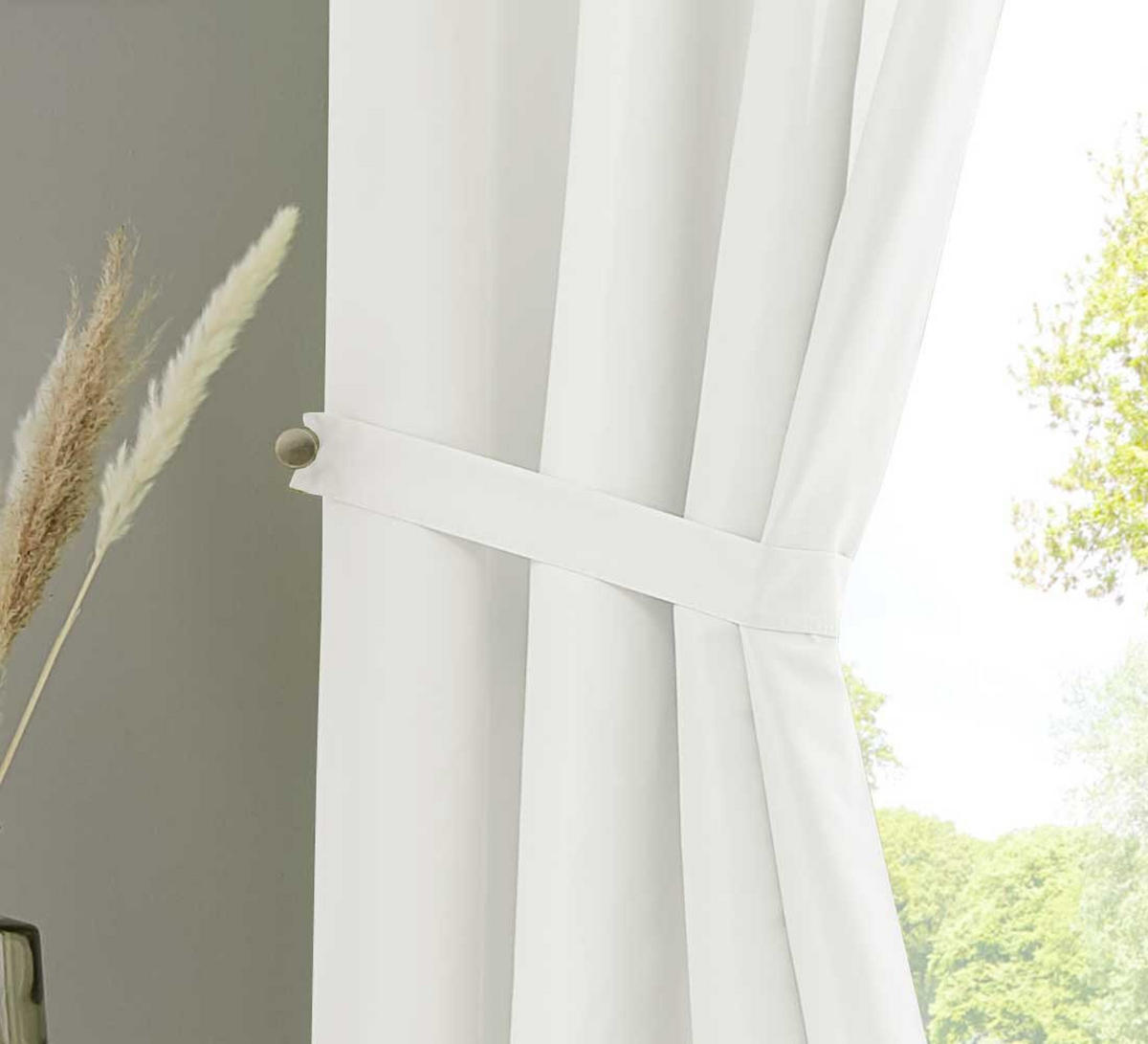VORHANG BERLIN HxB 145x140cm Creme - Creme, Textil (140/145cm) - Gardinenbox