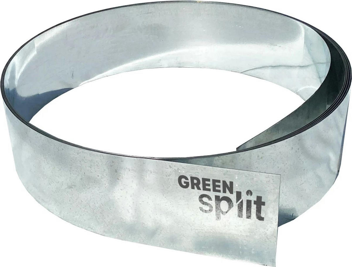 RASENKANTENBAND Alu/Zink, 10m x 25cm - Silberfarben, Metall (25/25/1000cm) - Green-Split