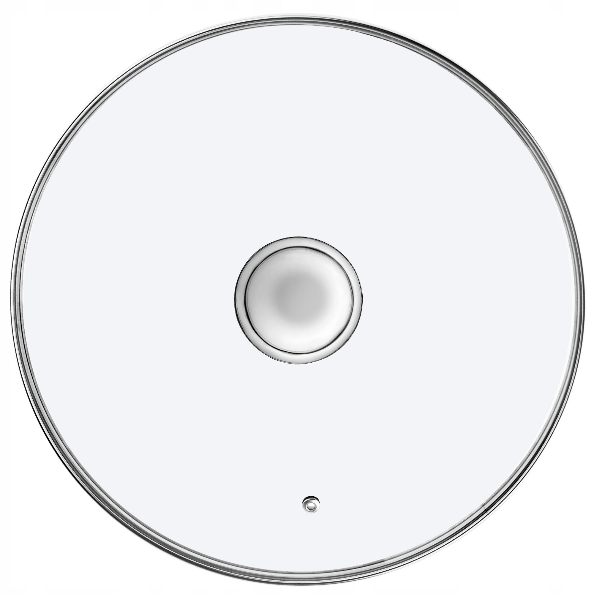 DECKEL mit Metallgriff, 28 cm - Transparent, Glas (28cm) - KADAX