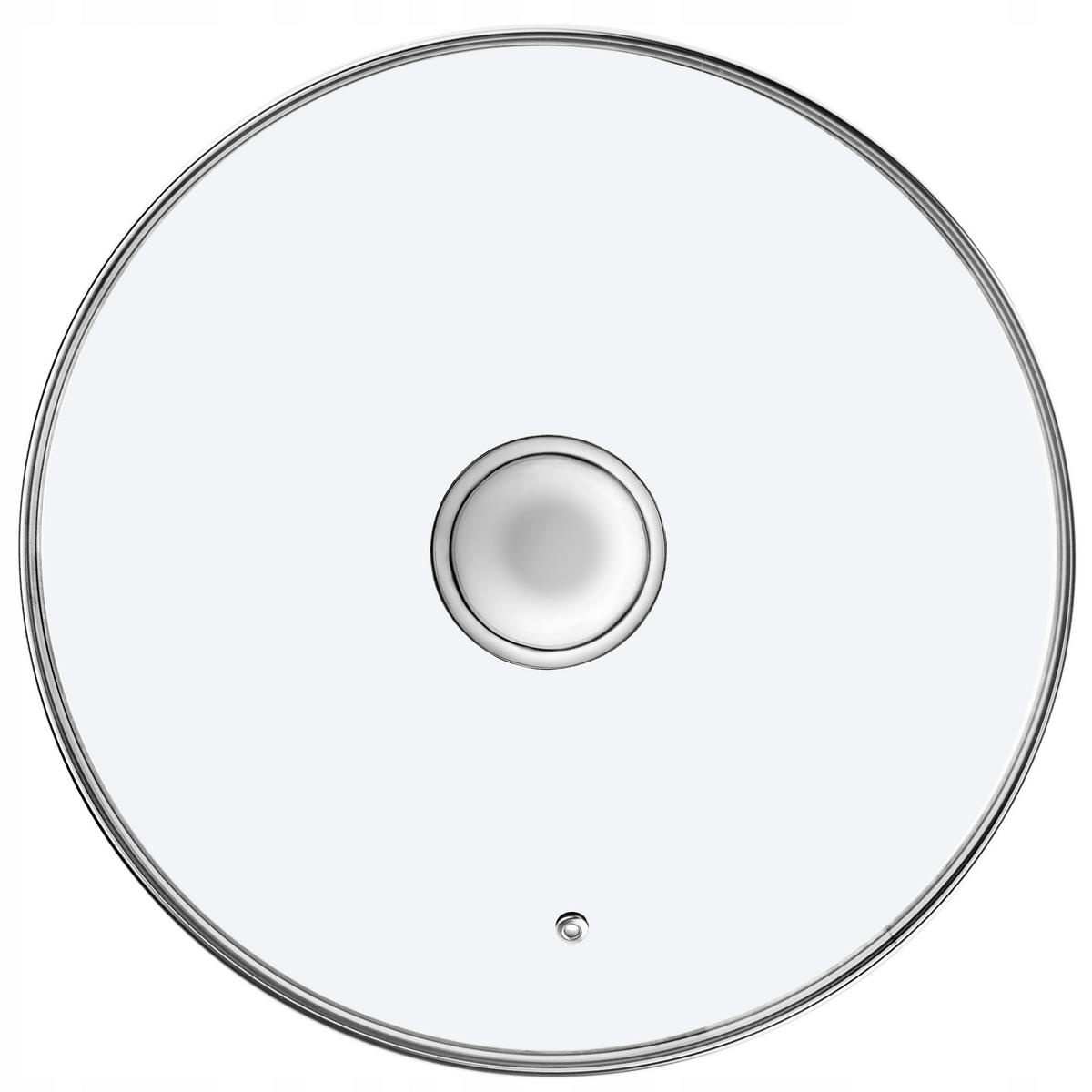 DECKEL mit Metallgriff, 28 cm - Transparent, Glas (28cm) - KADAX