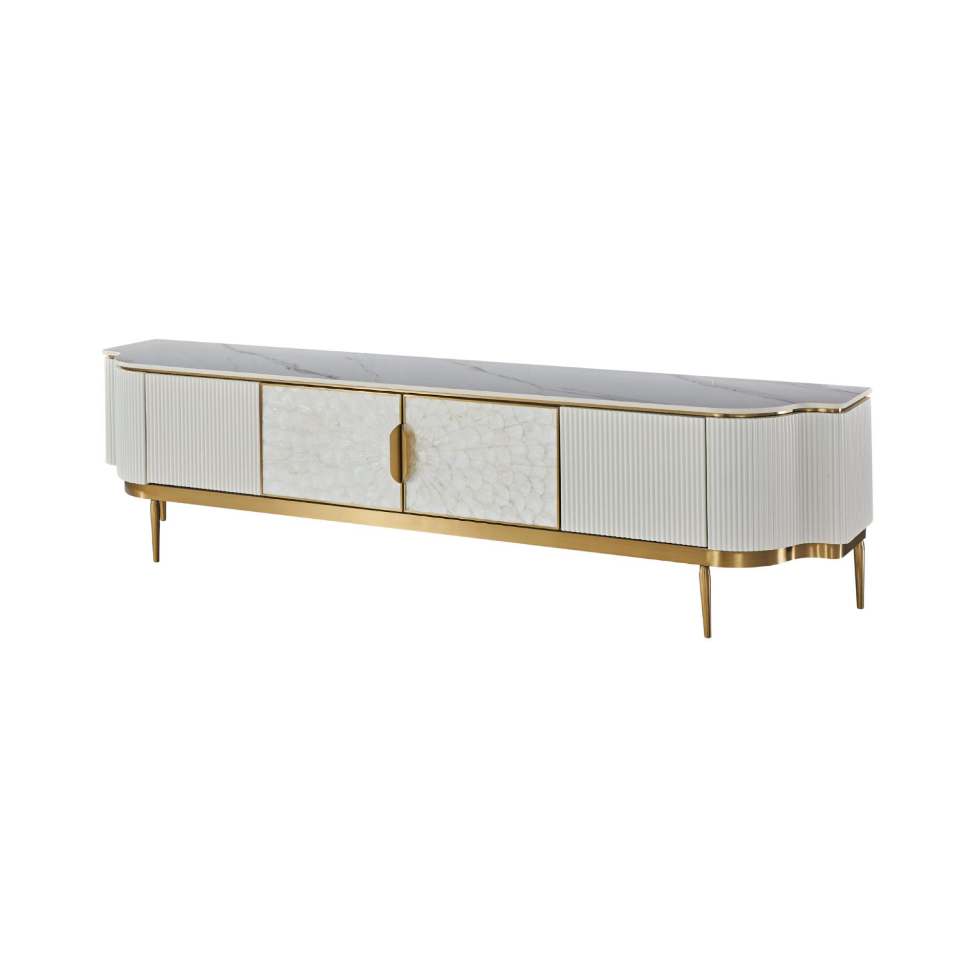 TV-LOWBOARD STILIG Beige 200x40x52 cm - Beige, Holzwerkstoff (200/52/40cm) - FURNLUX