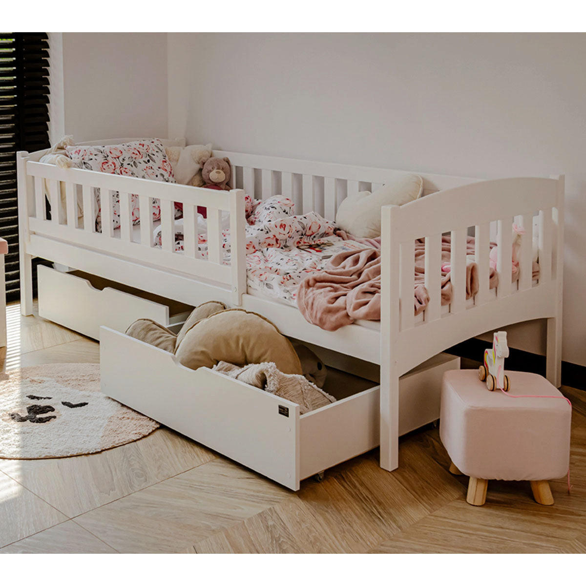 BETT 90/200 Samuel Weiß - Weiß, Holzwerkstoff (90/200cm) - Petits-meubles