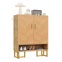 SCHUHSCHRANK 80/38/100 cm mit 2 Türen, schmales Design in Natur - Naturfarben, Holzwerkstoff (80/100/38cm) - BEAOK