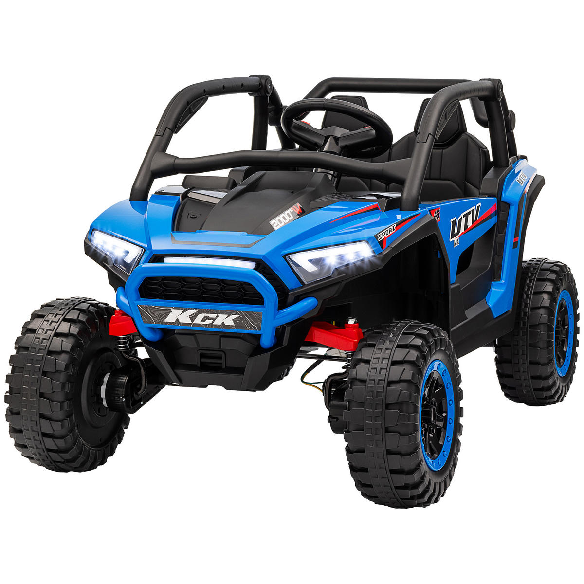 ELEKTRO-UTV DE-06205 2-Sitzer mit Fernbedienung und Musik Blau - Blau, Kunststoff/Metall (117/72/67cm) - ComfortXL