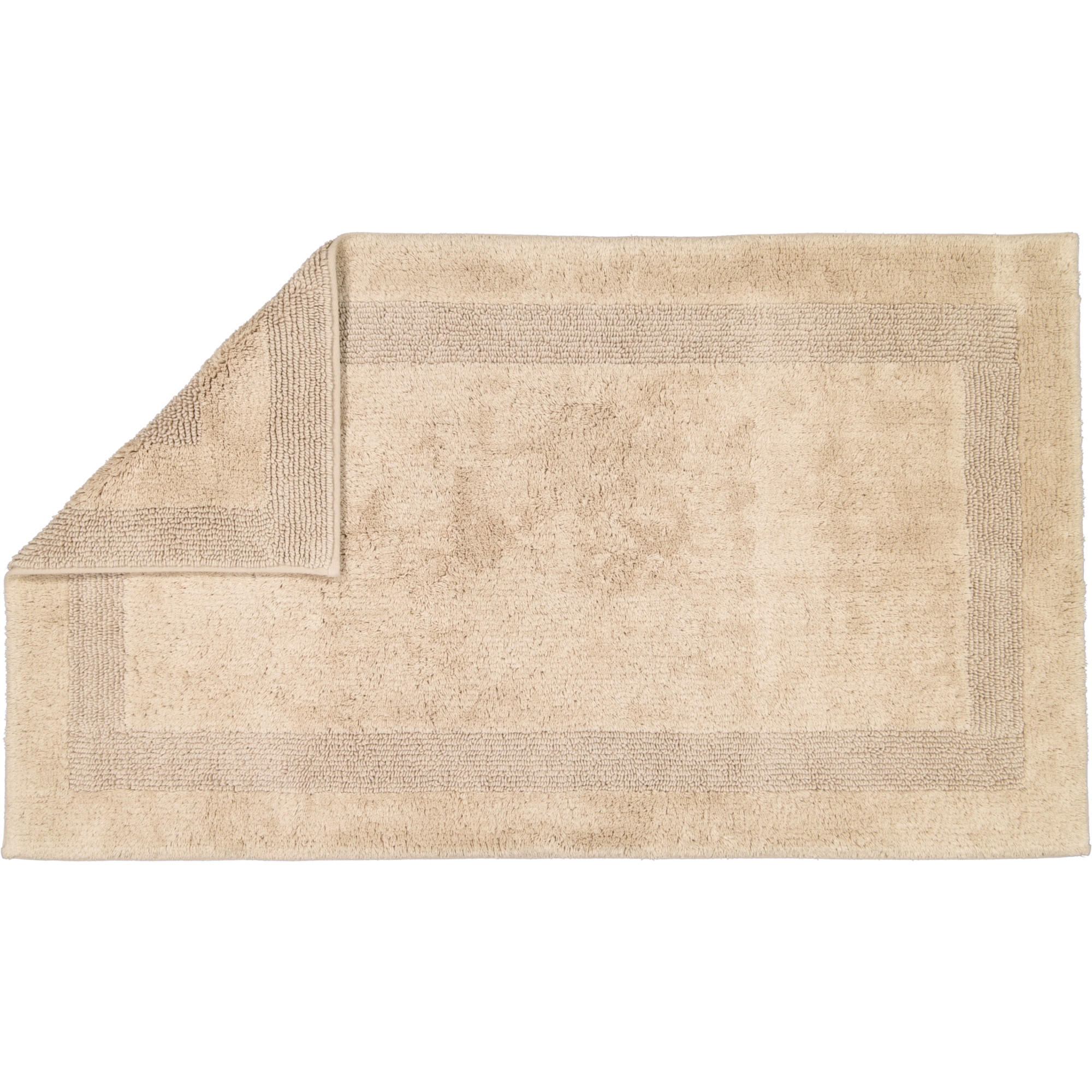 BADTEPPICHE LUXUS BADTEPPICH 1000 SAND - 375 - Beige, Textil (70/120cm) - Cawö