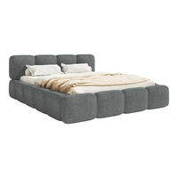 POLSTERBETT BALMONTE 140x200 cm, Dunkelgrau - Dunkelgrau, Textil (200/140cm) - Fedve